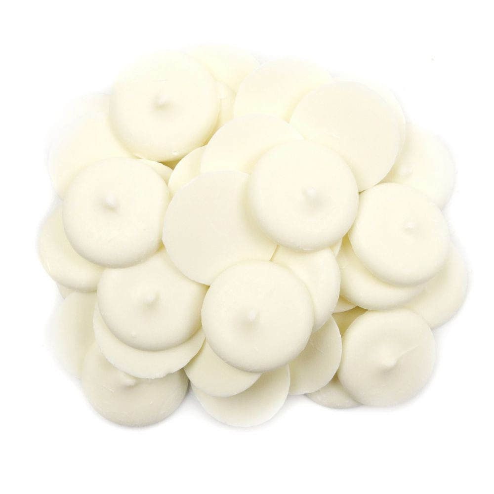 Off-white, sweet yogurt melting wafers for baking, dipping, and coating candies, pretzels, and snacks.