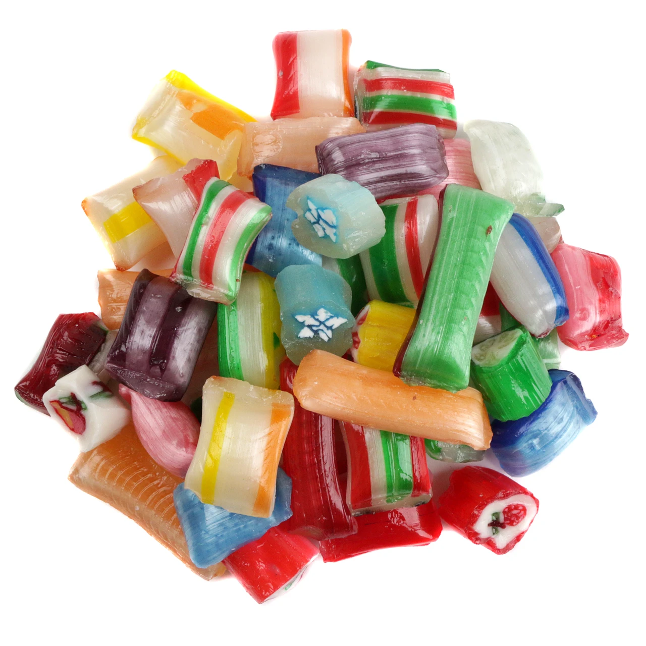 Generous Old Fashioned Christmas Mix by Cavalier Candies, assorted wrapped & bulk hard candies in classic festive colors & shapes.