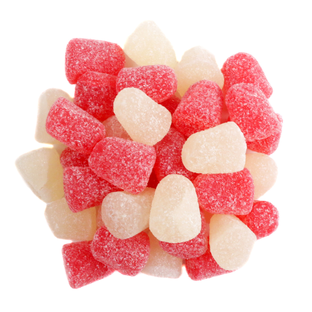 Valentine Spice Drops, red cinnamon and white peppermint candy drops, sparkling sugar dusted.