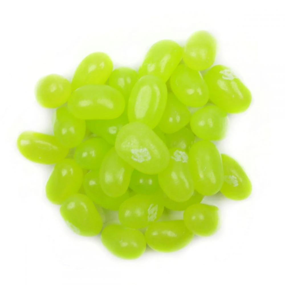 Jelly Belly Lemon Lime Jelly Beans, bright lime green, 1 pound, 400 tangy citrus flavored pieces.