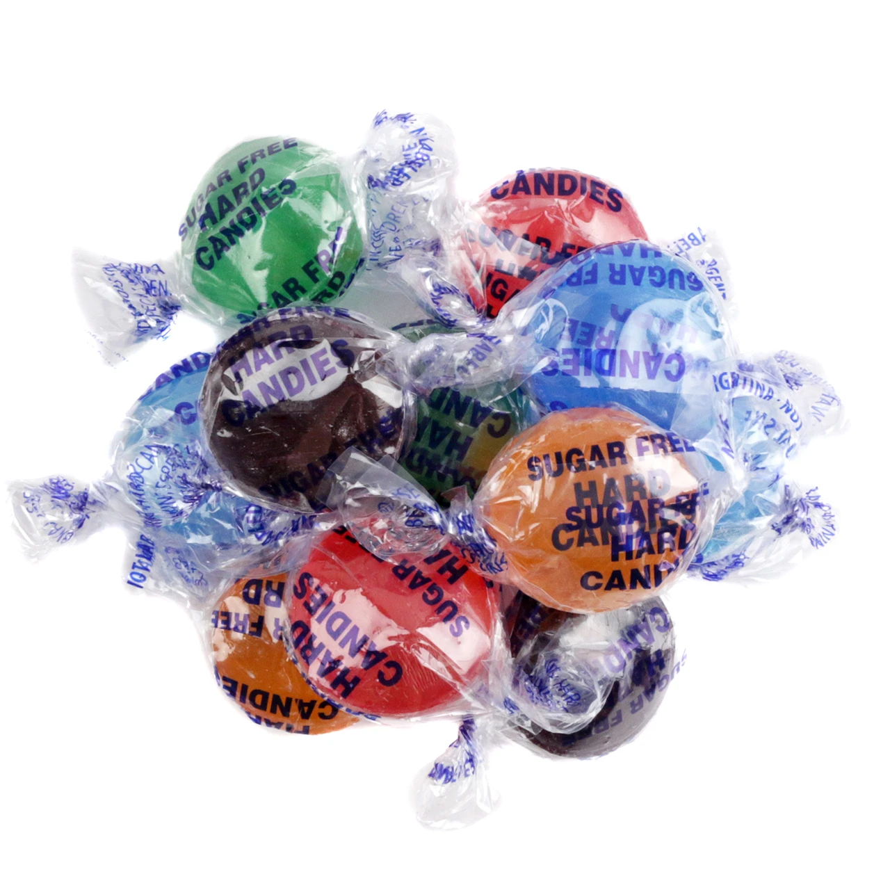 Arcor Sugar Free Assorted Fruit Hard Candy, individually wrapped, vibrant assorted colors, approx. 75 pieces per pound.