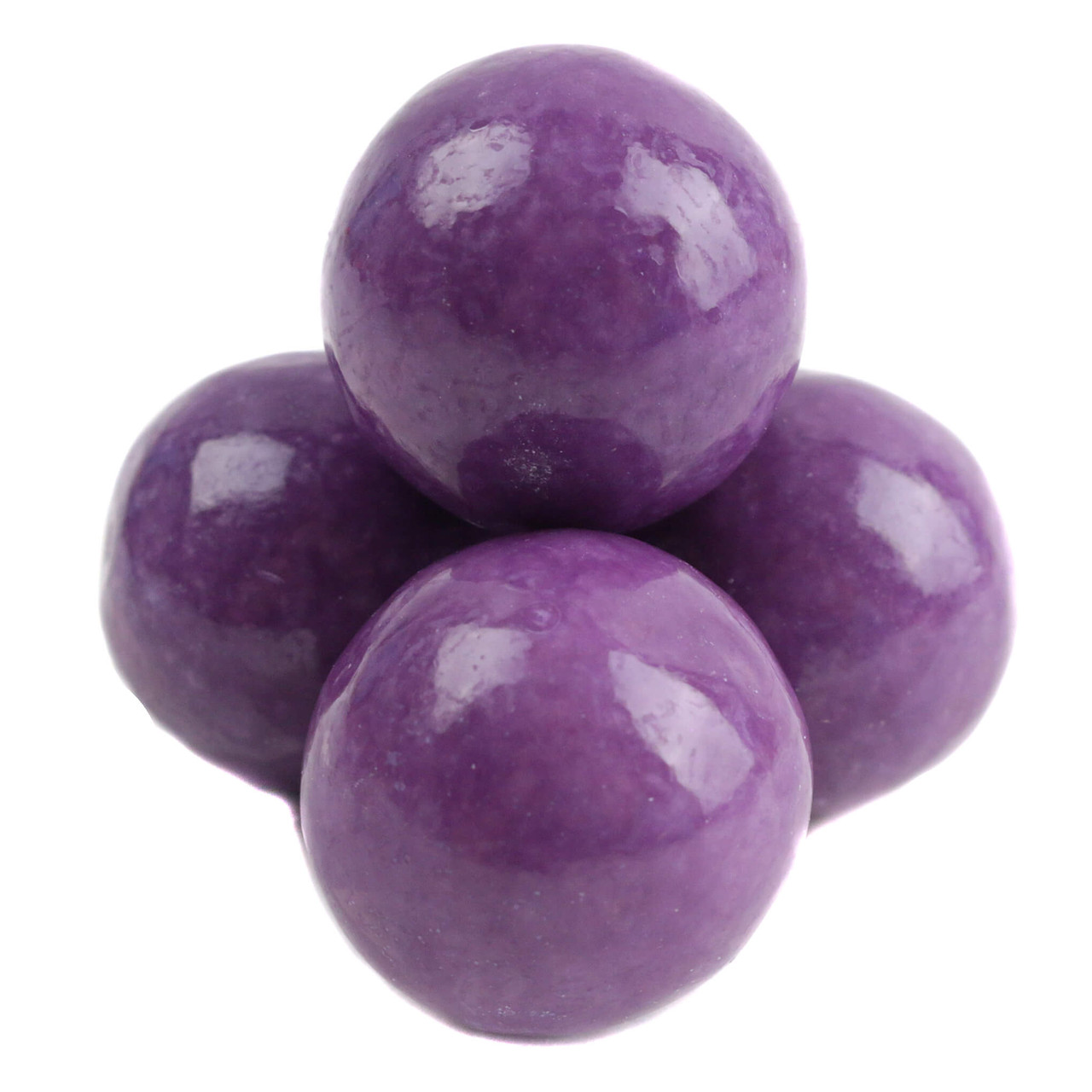 unwrapped purple grape gumballs in bulk,smooth, round candy shells and vibrant purple color