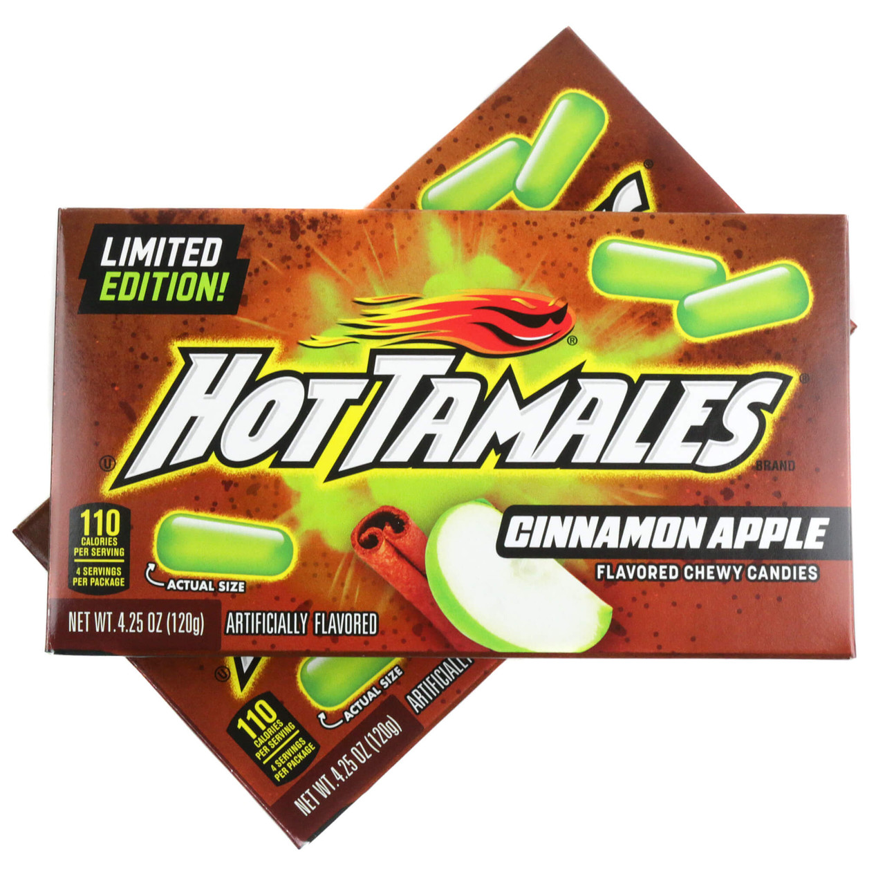Hot Tamales Cinnamon Apple limited edition spicy and sweet chewy candy