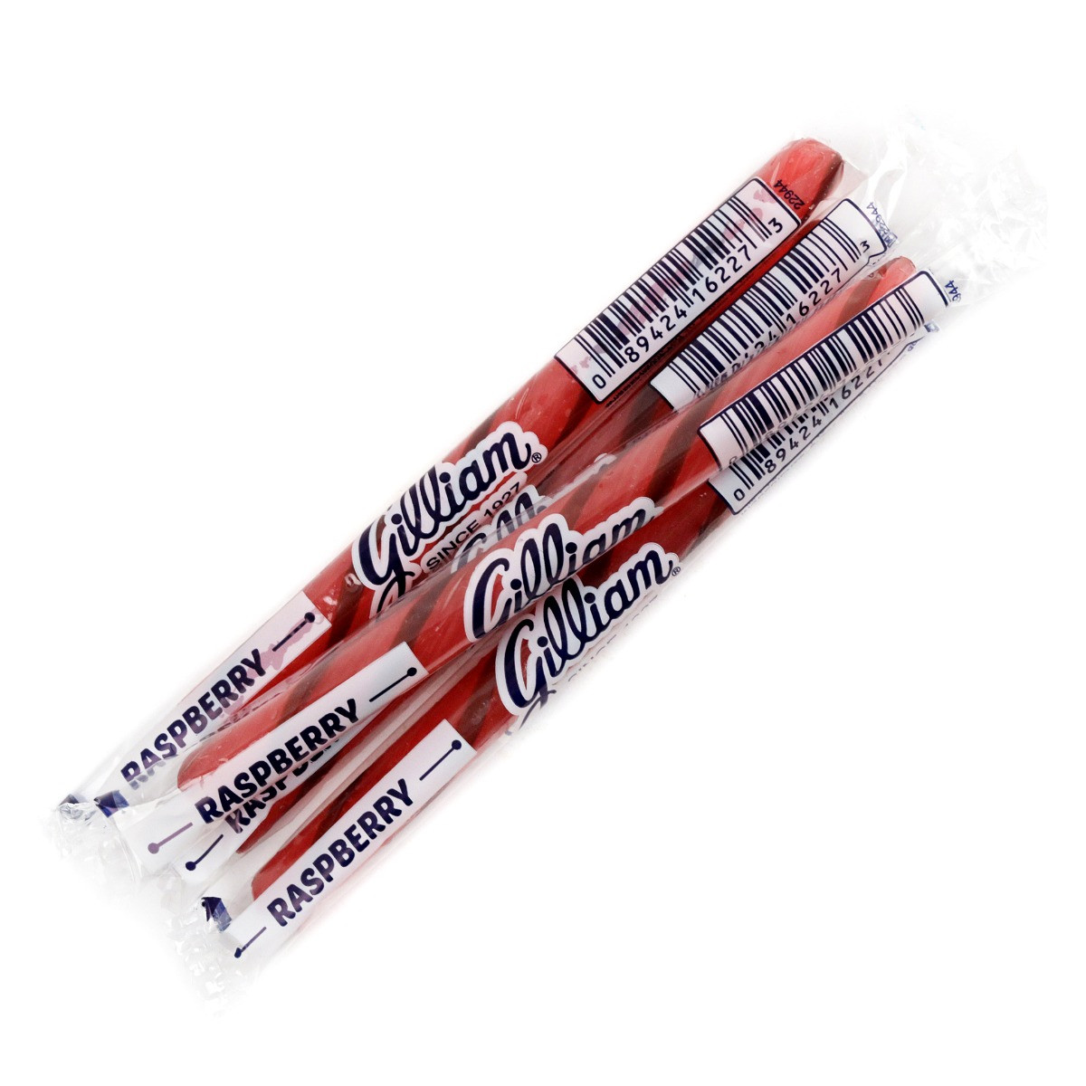 Gilliam Old Fashioned Raspberry Stick Candy, 80 individually wrapped red & white striped hard candy sticks.