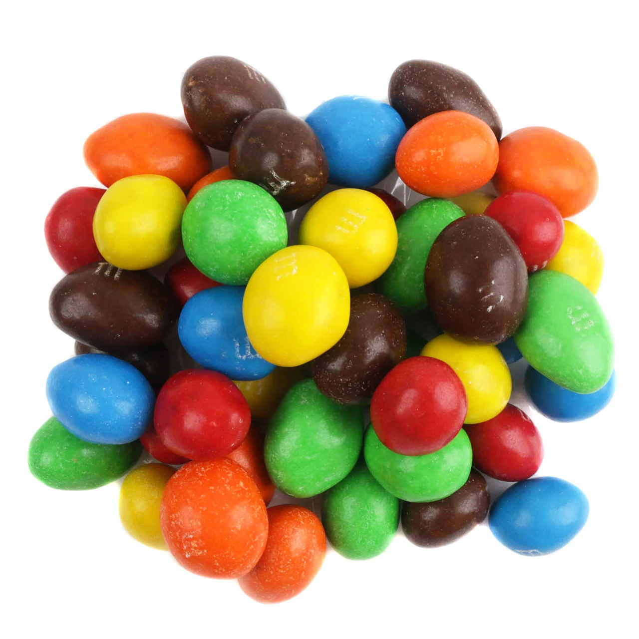 Peanut M&M's candy with colorful candy shells and chocolate-covered peanuts
