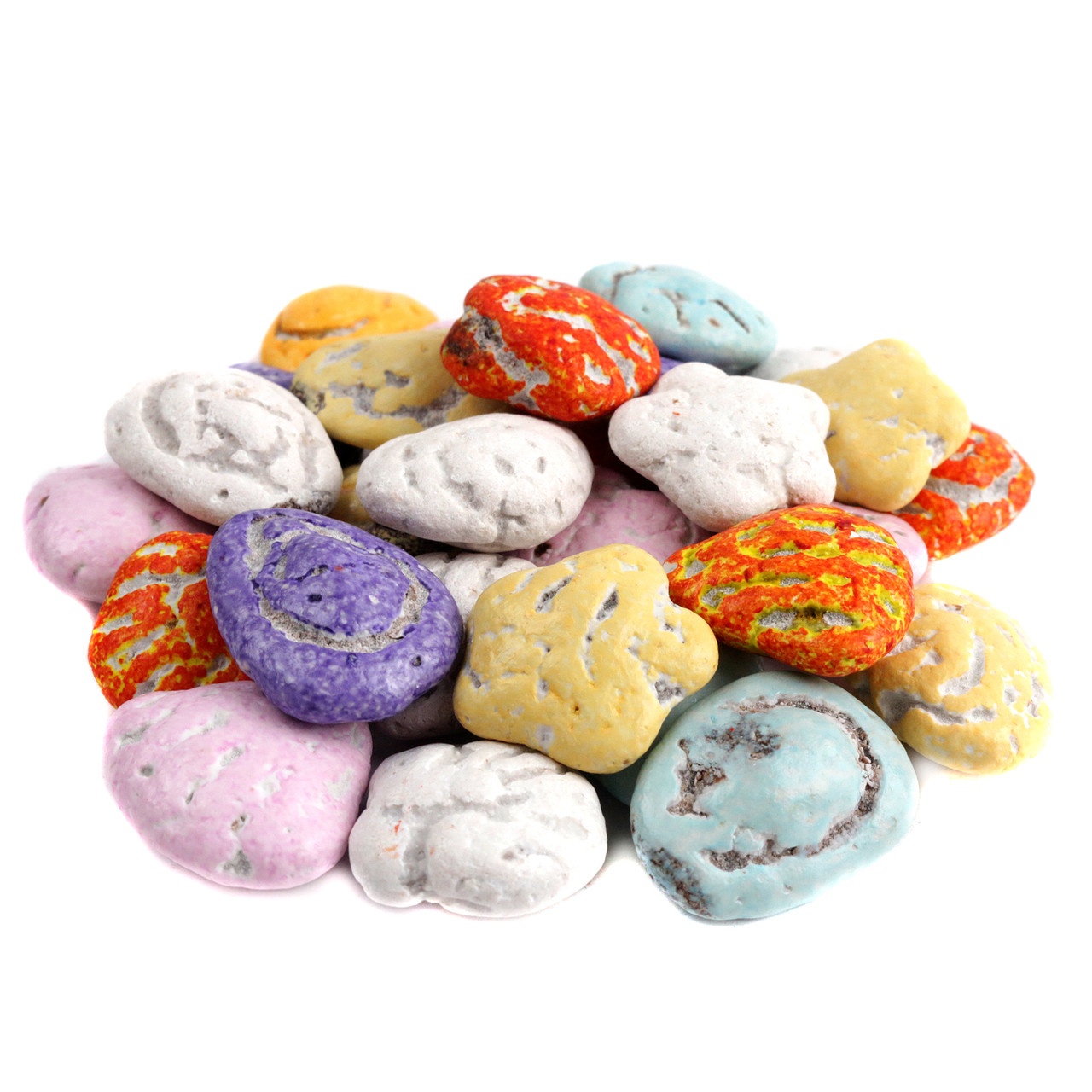 Realistic brown chocolate seashells with a crunchy candy shell, premium chocolate candy.