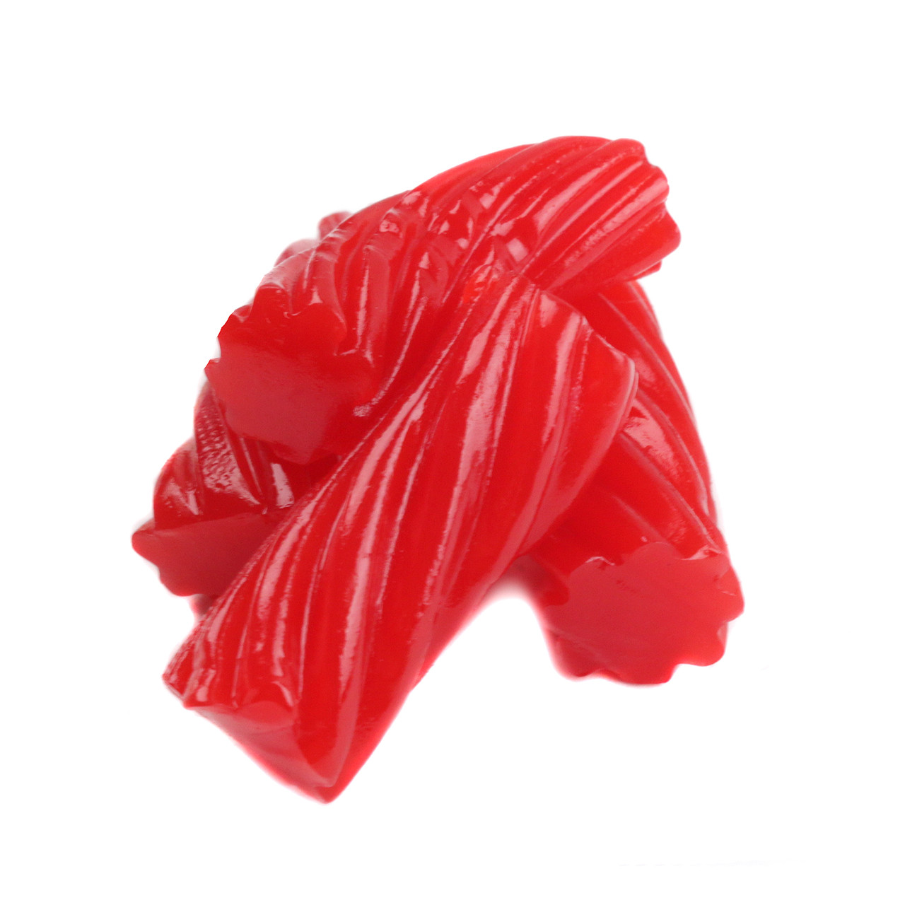 Red Australian strawberry licorice candy, soft chewy texture. Approx 50 pieces per pound, Non-GMO.