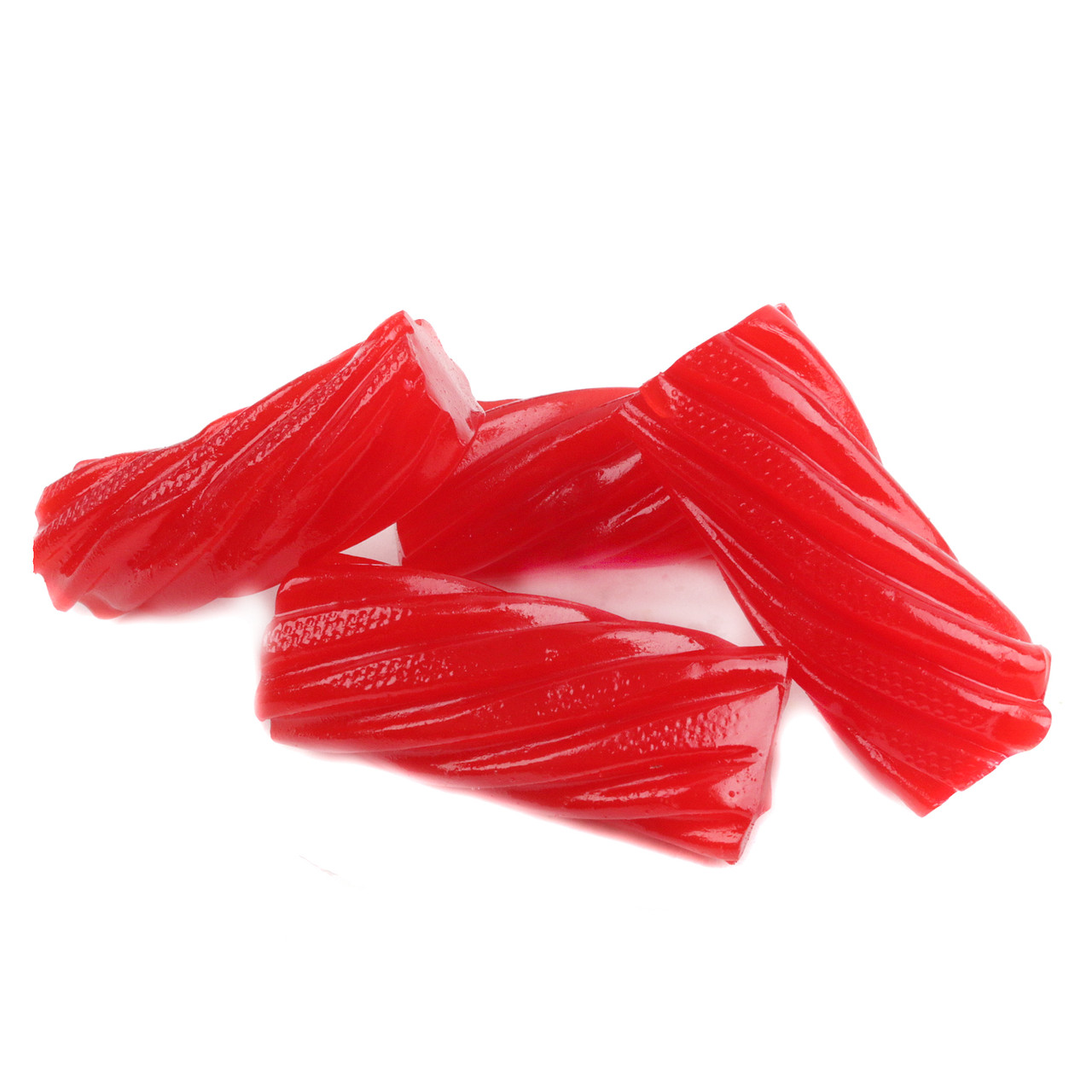 Red Australian licorice, soft chewy strawberry candy, approx. 50 NON-GMO pieces per pound.