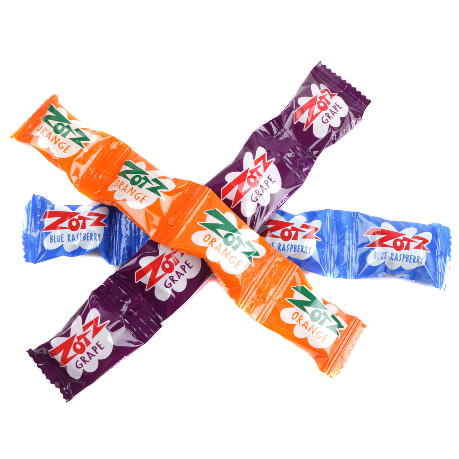 candy❤︎ Zotz Candy Grape Blue Raspberry Orange 48 Piece | Candy