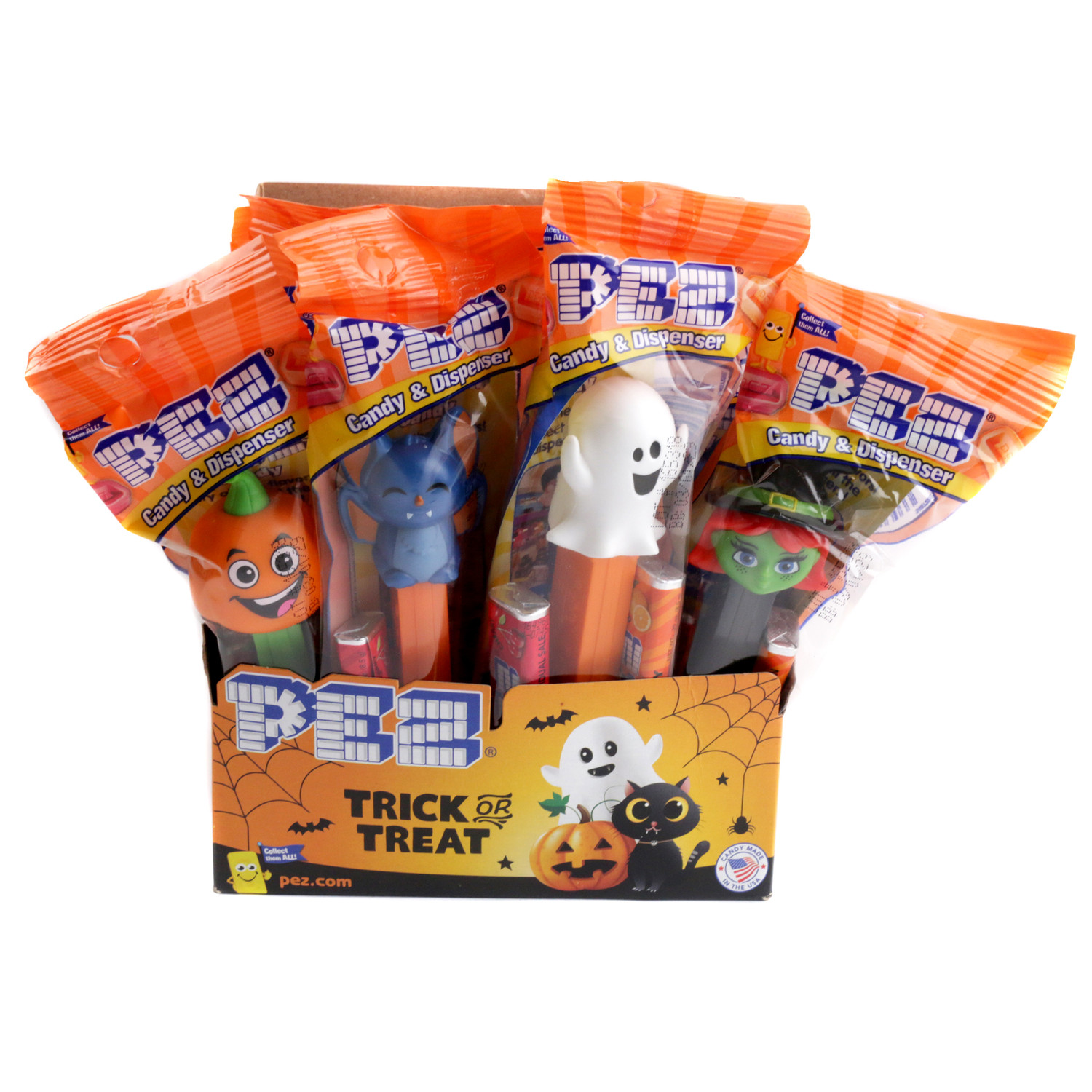Pez Halloween 12 Piece Candy Assortment for Holiday Parties and