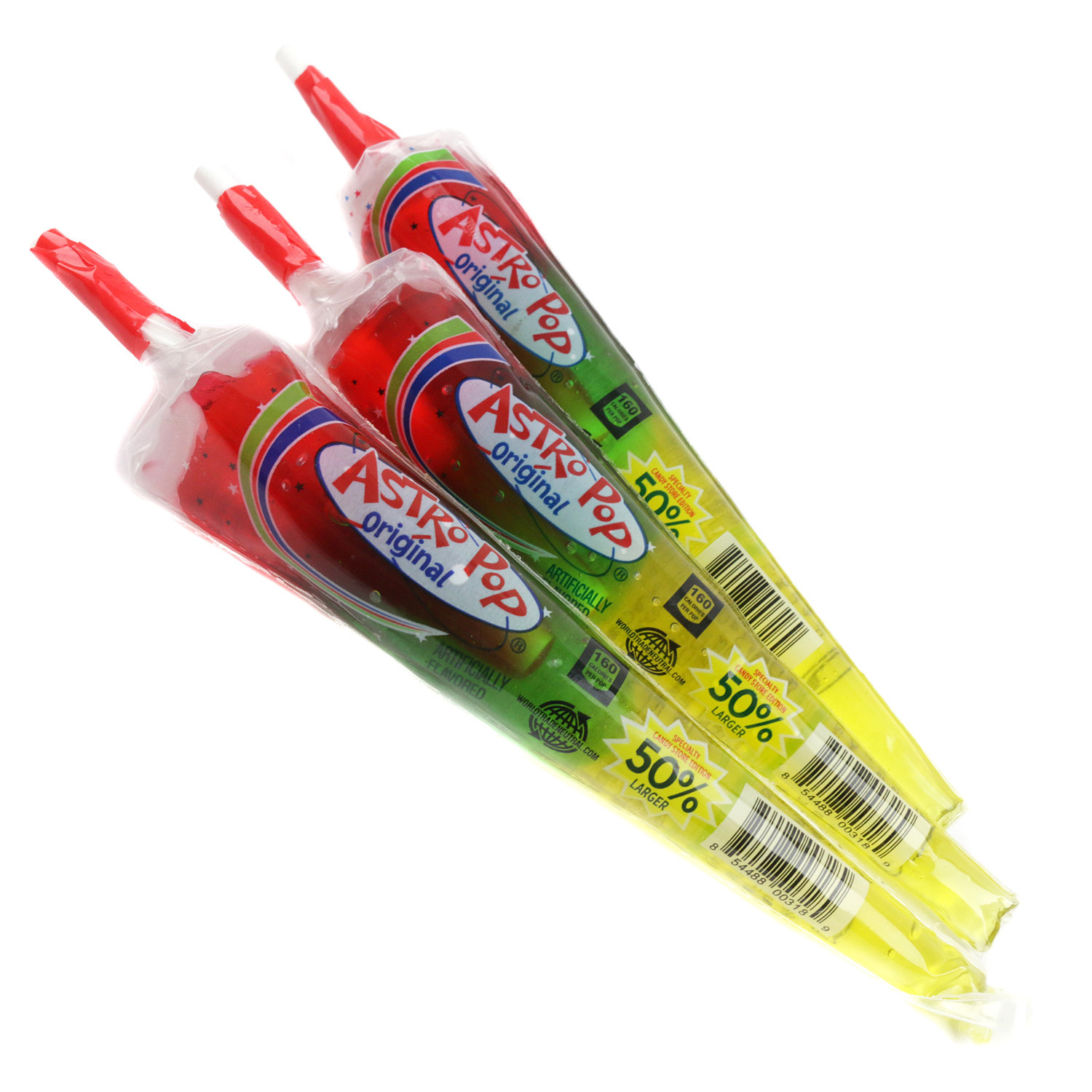 Astro Pops 6 Pack Original 1960s Retro Lollipops Three Classic Flavors