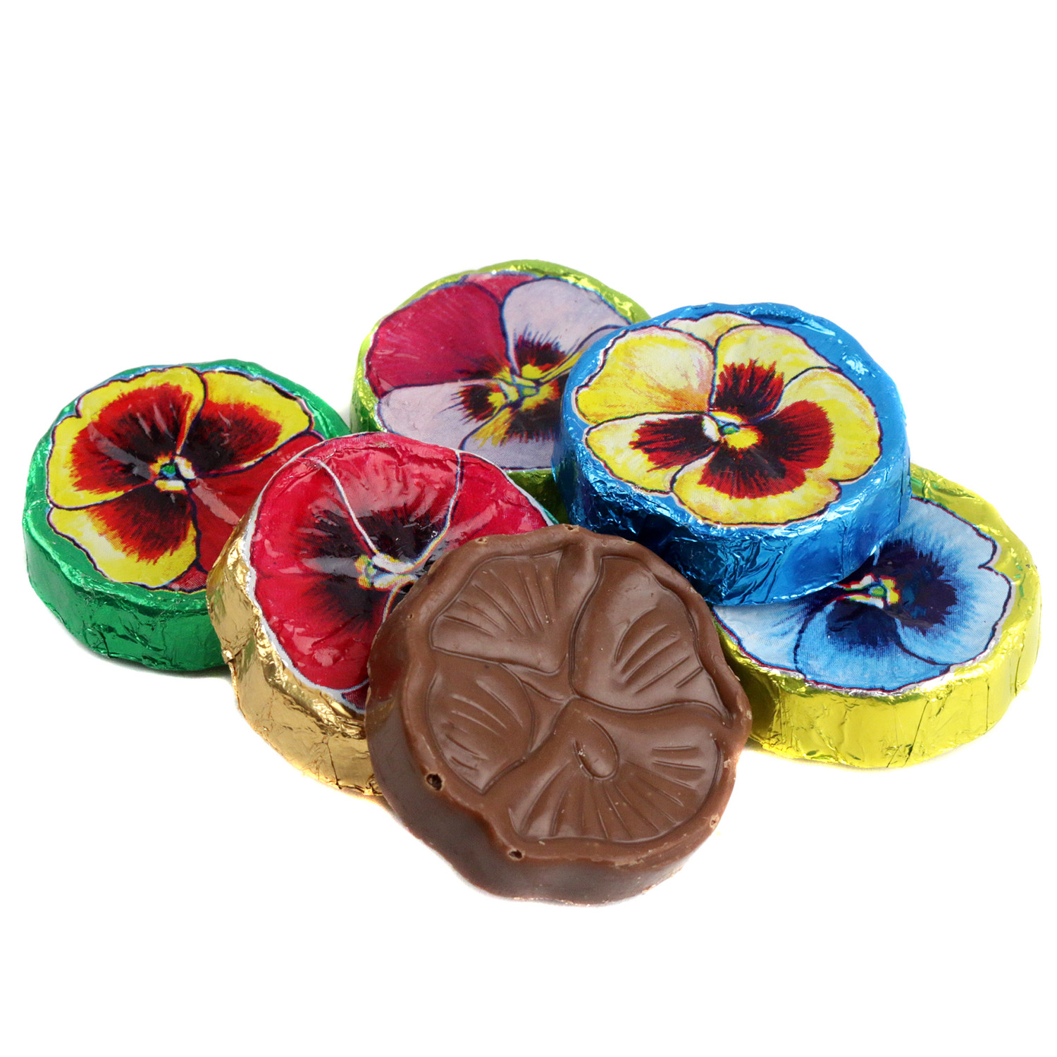 Madelaine Chocolate Flower Pansies Milk Chocolate Candy