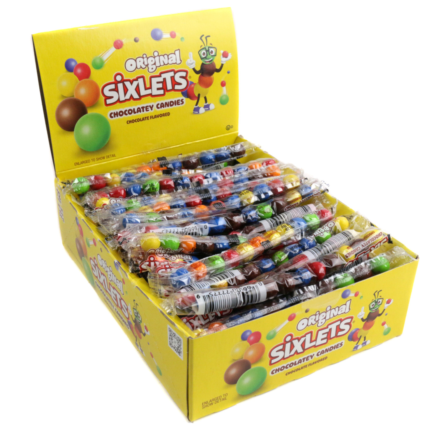 Sixlets 12 Ball Tubes 72 Piece Bulk Chocolate Candy for Parties