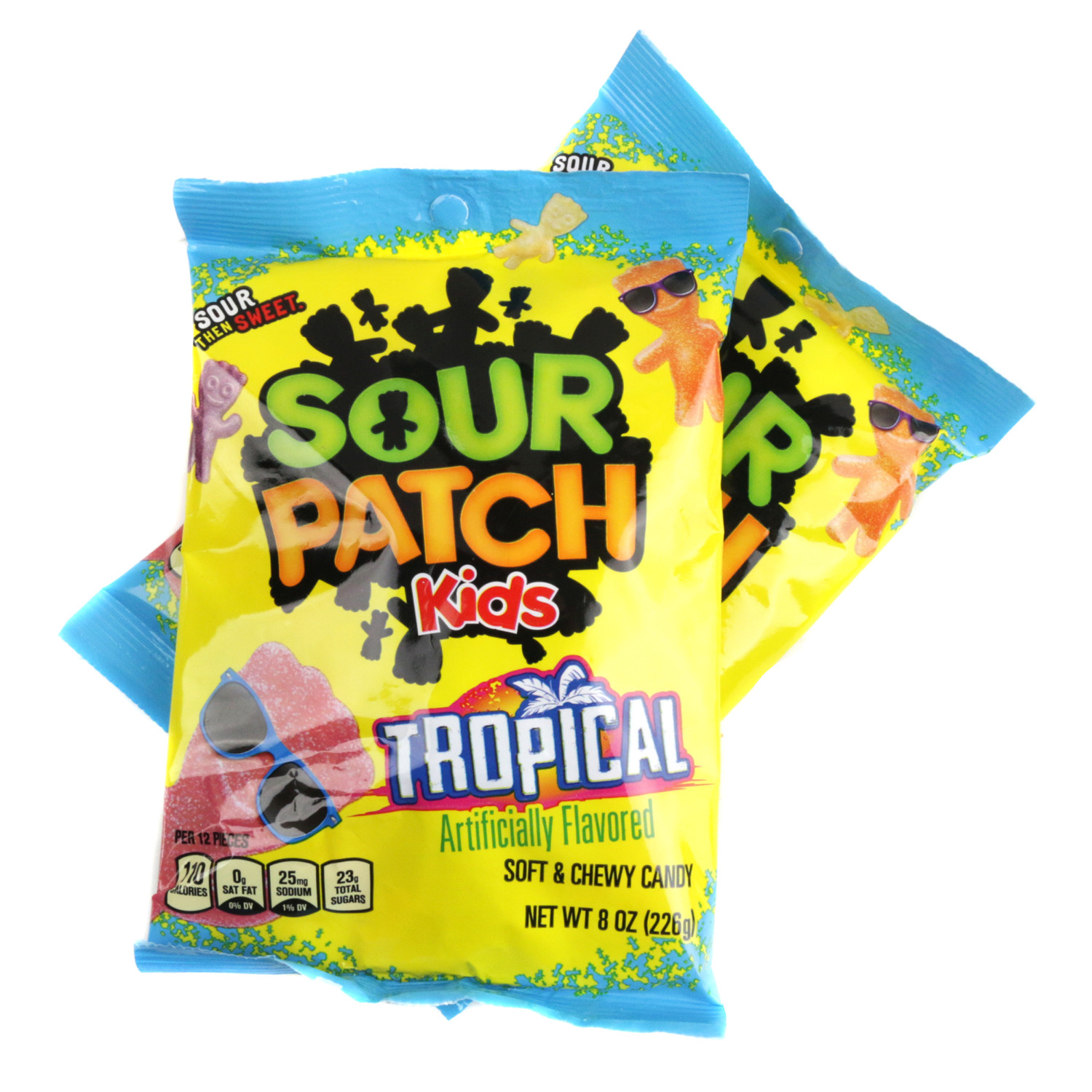 Sour Patch Kids Tropical 8oz Bag Tropical Fruit Gummy Candy