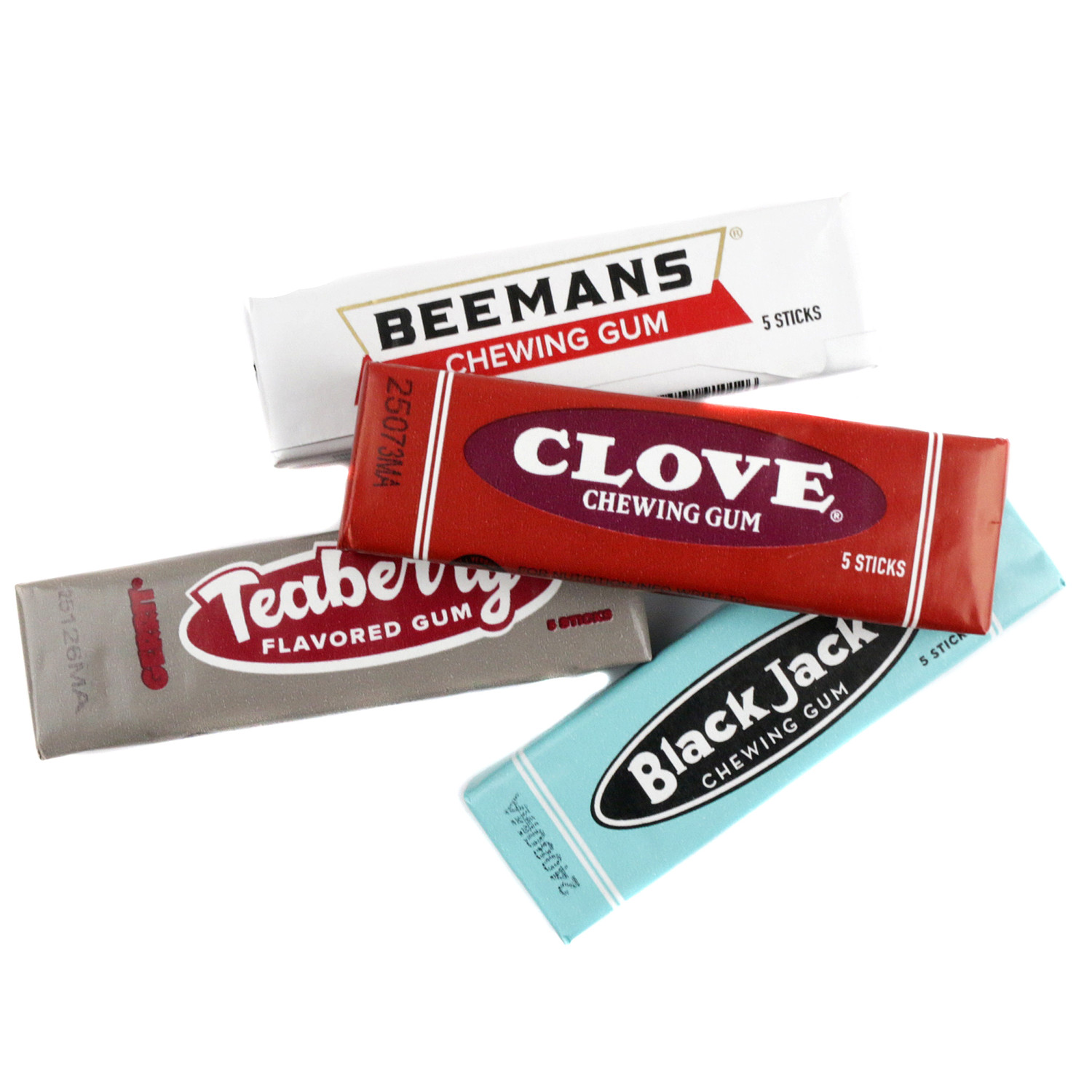 Beemans Clove Black Jack and Teaberry Chewing Gum 20 Pack Retro