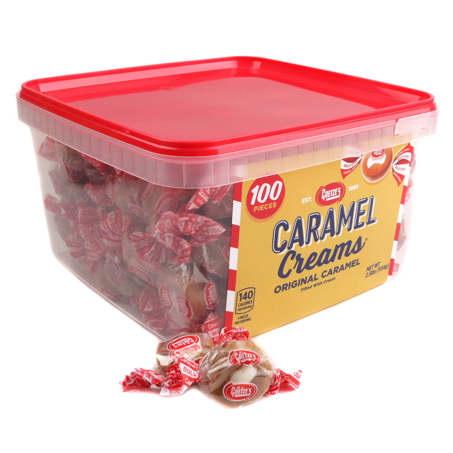 Goetze's Caramel Creams Vanilla 100 piece tub