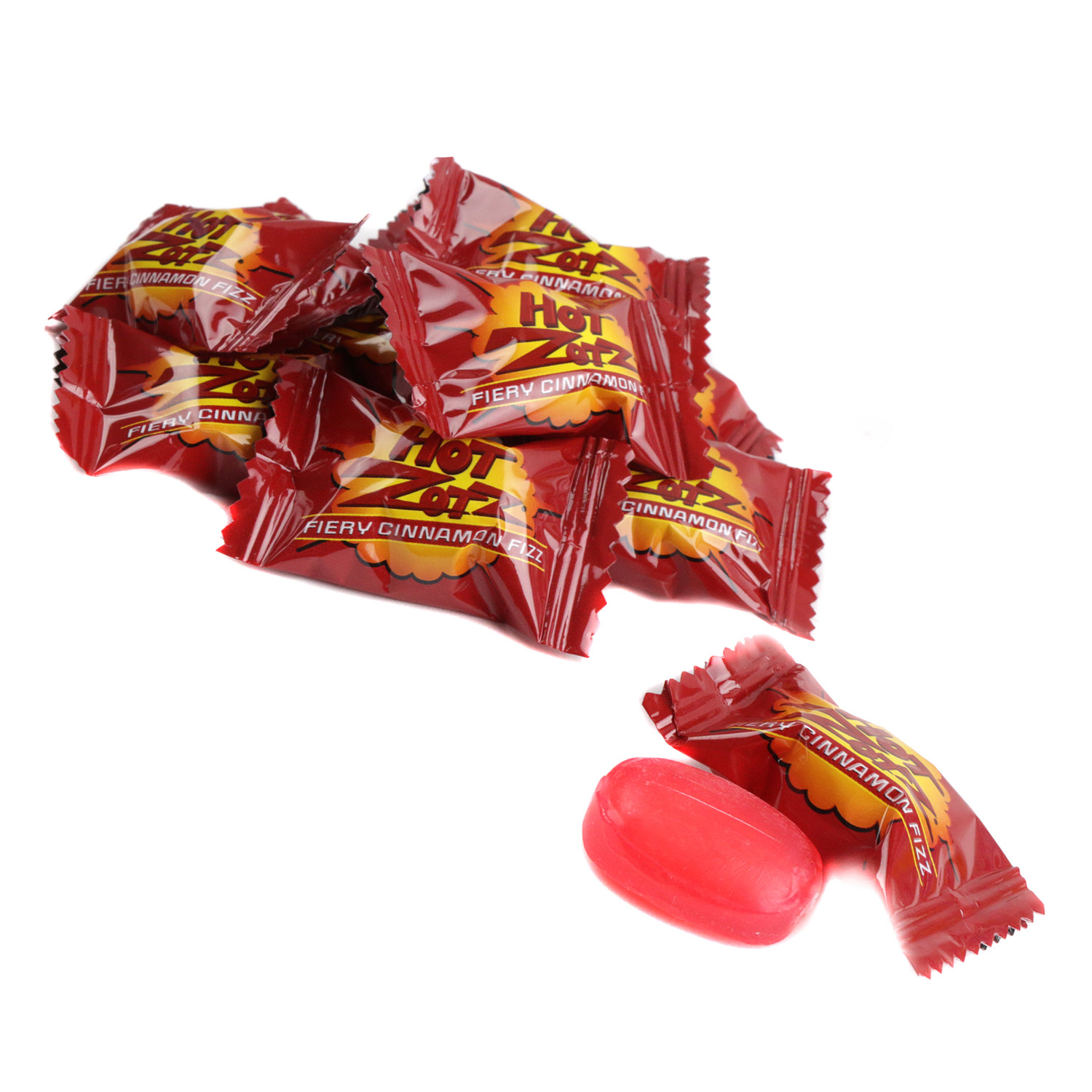 Hot Zotz Cinnamon Hard Candy with Fizzy Centers Bulk Red Candy