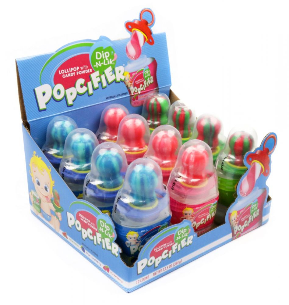 Koko's Popcifier 12 Piece Novelty Candy and Sour Lollipop Party Packs
