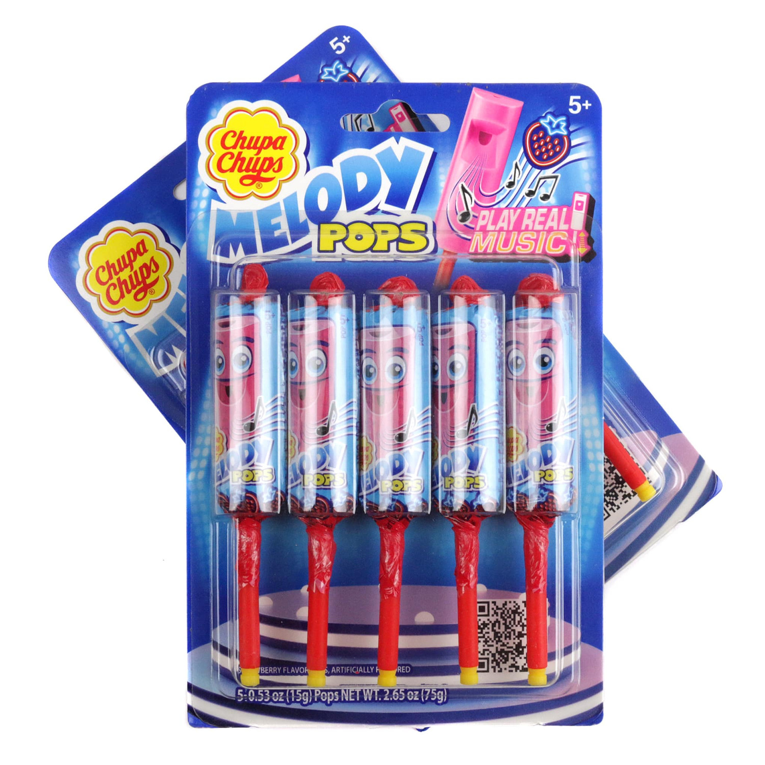 Chupa Chups Melody Pop Strawberry 6 Pack Lollipops