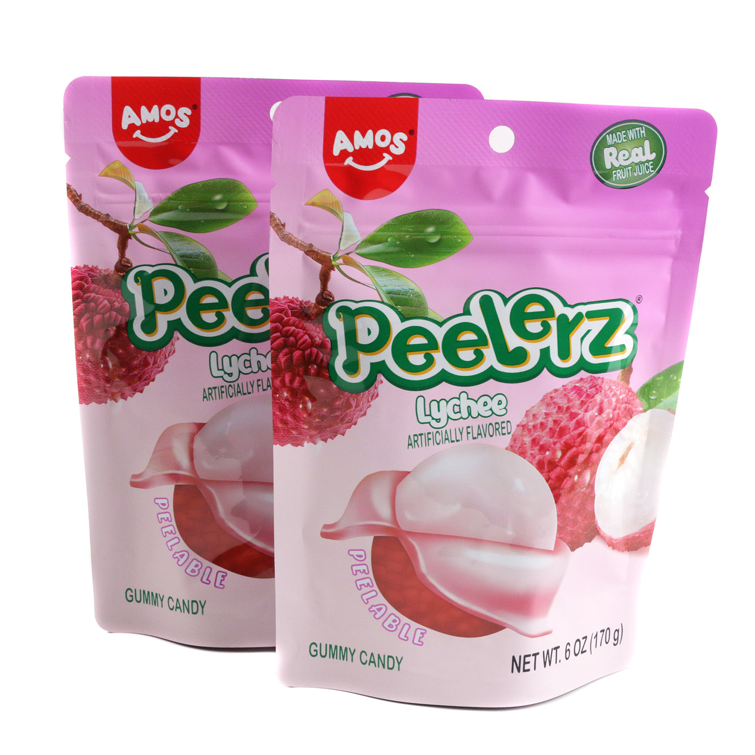 PILLIVUYT製　フルーツコランダー Peelerz Lychee Candy 6oz Unique Peelable Gummy Fruit Treats