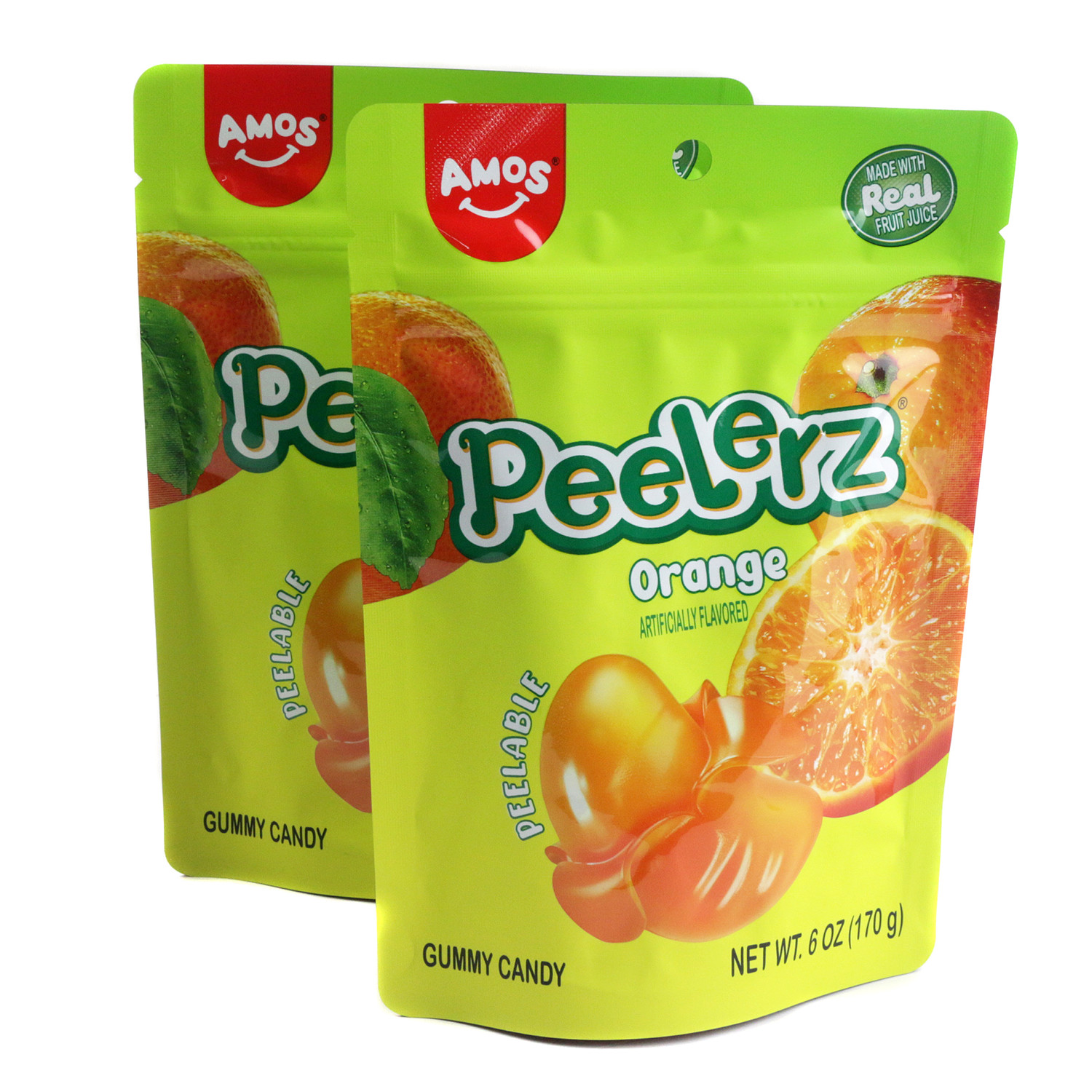 Peelerz Orange Candy 6oz Zesty Peelable Gummy Treats for Snacking