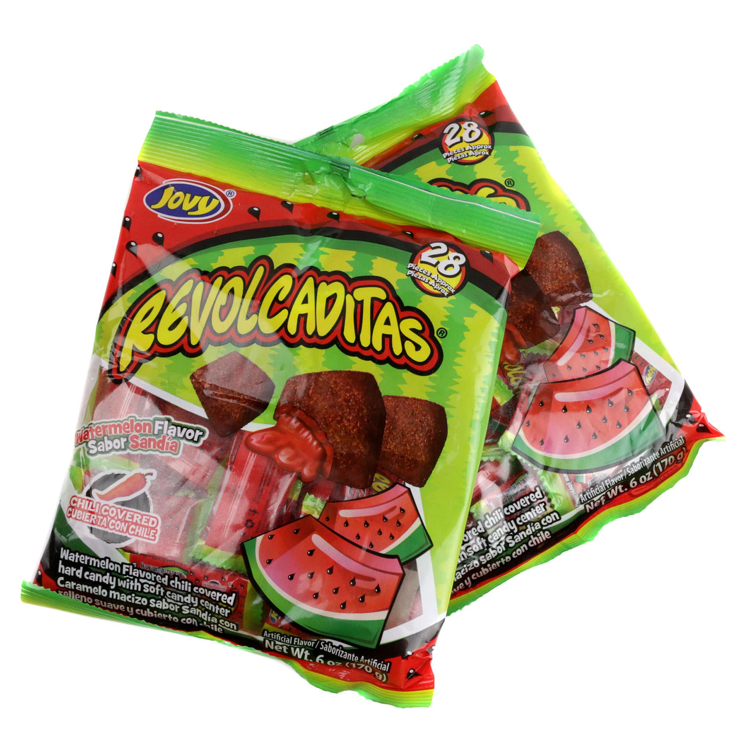 Jovy Watermelon Revolcaditas 6oz Spicy Mexican Hard Candy