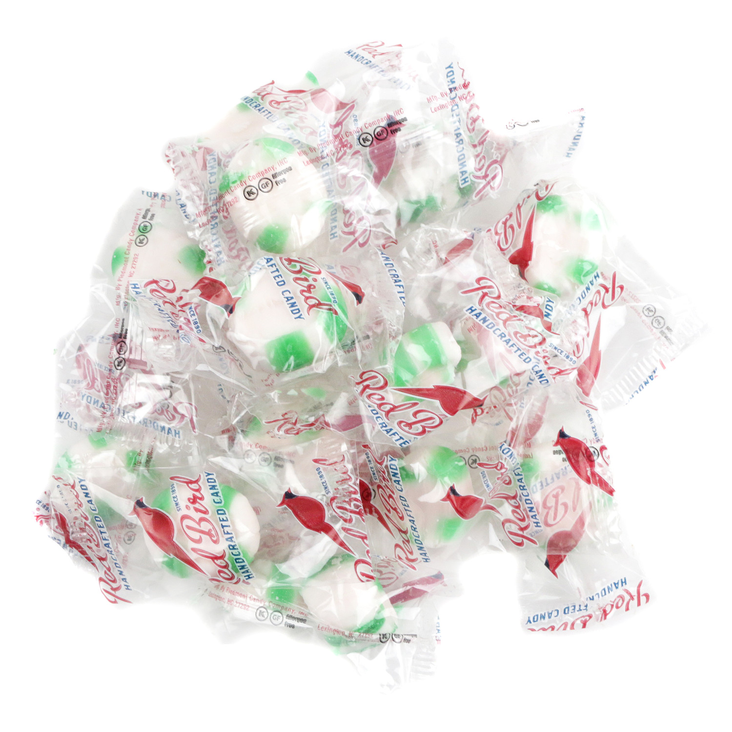Red Bird Wintergreen Puffs Wrapped Bulk Soft Melting Mints