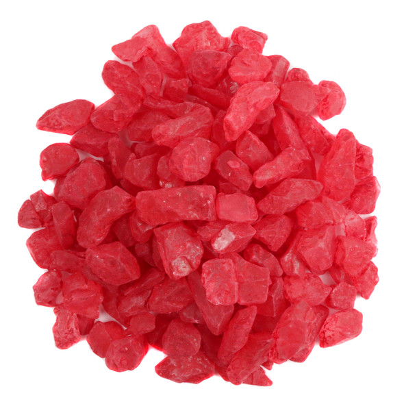 image of red rock candy crystals strawberry dessert toppings bulk valentines