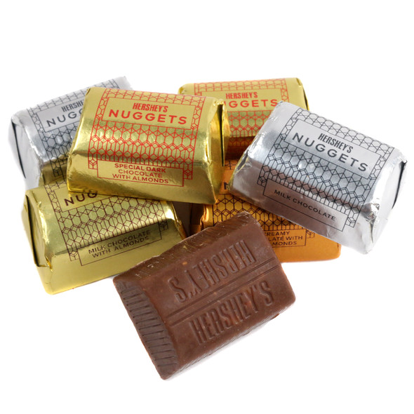 image of hershey nuggets candy chocolate gold