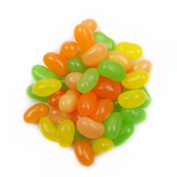 Jelly Belly Sunkist Citrus Mix jelly beans, yellow lemon, green lime, orange, pink grapefruit. Approx 400 tangy candies.