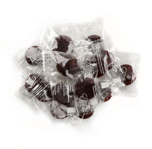 Red Eda's Cinnamon Sugar Free Hard Candy pieces, bulk wrapped, approximately 80 per pound.