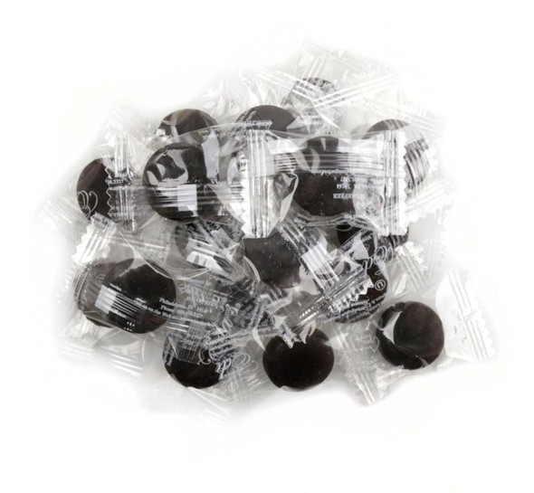 Eda's Coffee Sugar Free Hard Candy, 80 individually wrapped brown pieces per pound, USA made.