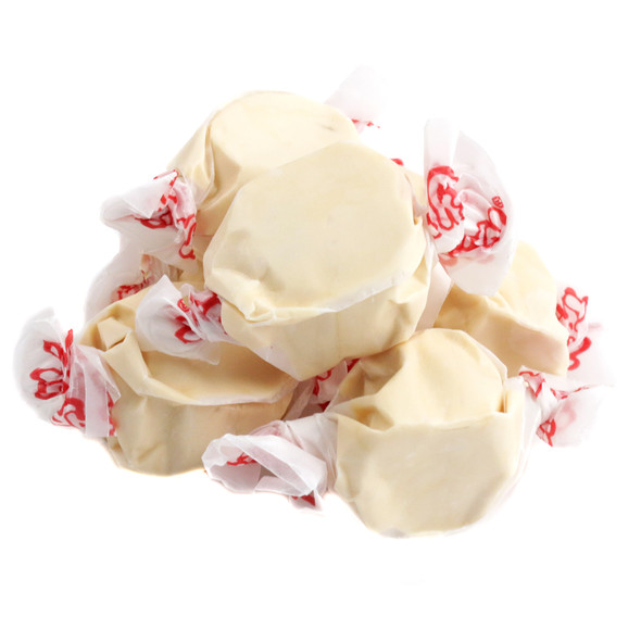 Golden, chewy Salt Water Taffy Honey, 65 pieces per pound, made with real honey by Taffy Town, USA.