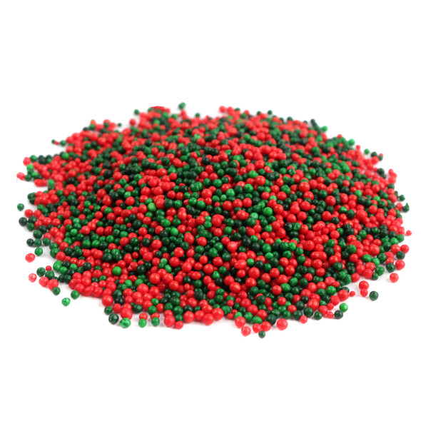 image of red green nonpareils baking christmas candy