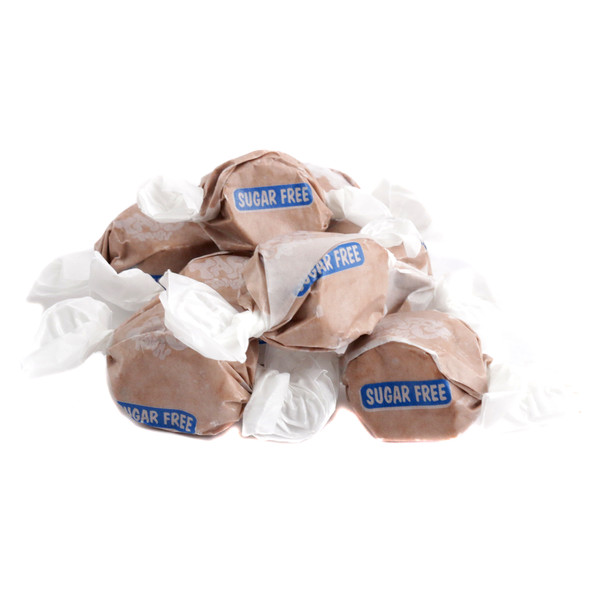 Sugar Free Salt Water Taffy Chocolate, chewy brown candy, approx 65 pieces per pound.
