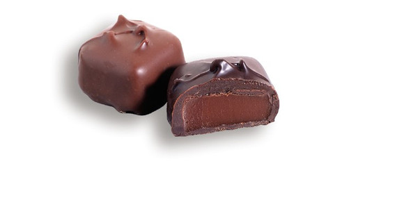 Ashers Dark Chocolate Caramels, approx 30 rich dark chocolate covered chewy caramels per pound.