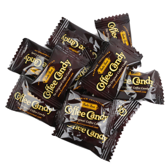 Balis Best Coffee Candy, rich brown, individually wrapped, smooth coffee flavor, approx 120 hard candy pieces.