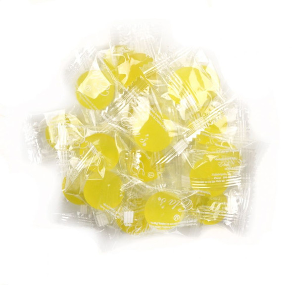 Eda's Pineapple Sugar Free Hard Candy, vibrant yellow, 1 lb, approx 80 tropical flavored pieces.