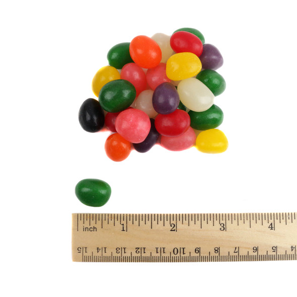 Rainbow of assorted jelly beans, vibrant colors, various fruity flavors, perfect for Easter.