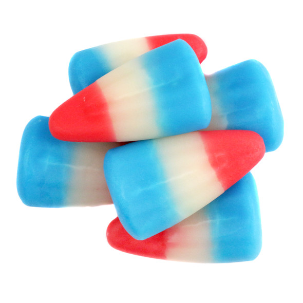 image of raspberry lemonade candy corn bulk unwrapped red white and blue halloween