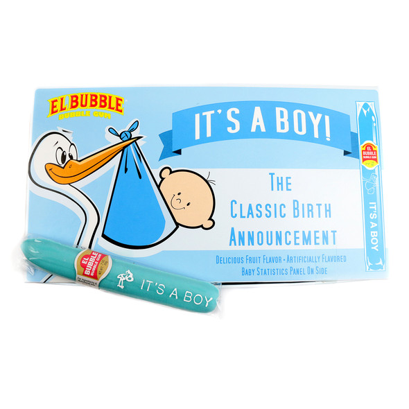 It's A Boy blue bubble gum cigars, 36 pieces, sweet bubblegum flavor, perfect baby shower favors.