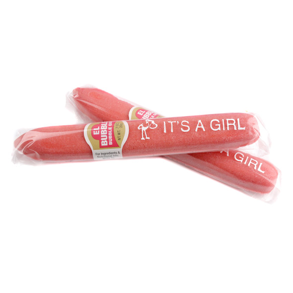 36 pink 'It's A Girl' bubble gum cigars, perfect for baby shower favors.