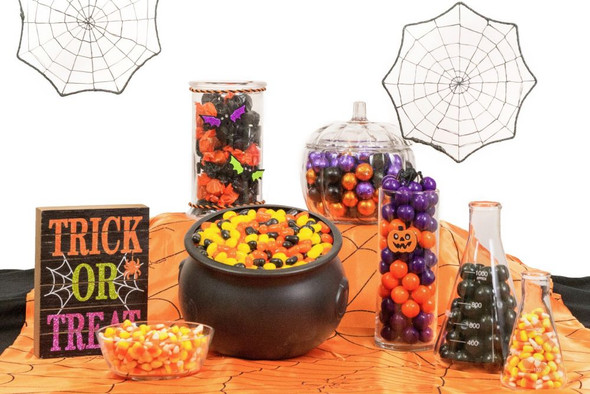 Halloween Orange and Black Hard Candy Twists Holiday Treats