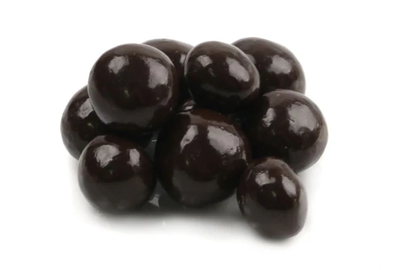 Rich dark chocolate barrel-aged bourbon cordials by Koppers, featuring a whiskey-flavored liquid center. Gourmet artisan candy.