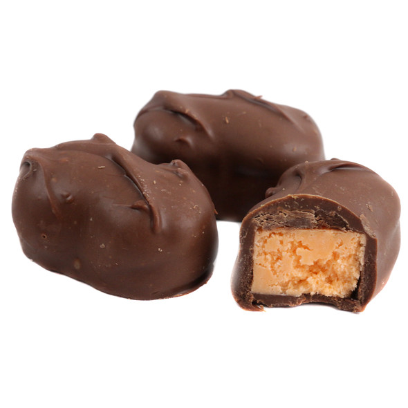 Ashers Sugar-Free Milk Chocolate Orange Sherbet Creams, approx. 25 creamy orange candies coated in brown chocolate per lb.