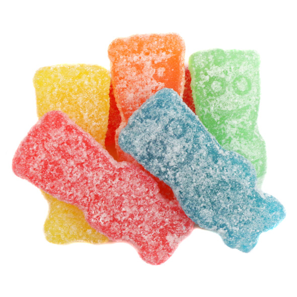 Sour Patch Big Kids, unwrapped, a colorful mix of green, red, orange, yellow, approx 88 pieces, sour and sweet fruit candy.
