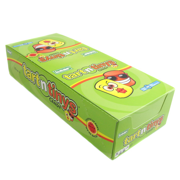 Tart N Tiny candy, 24 individual 1.5oz packs in assorted original and blue raspberry flavors, nostalgic stackable treats.