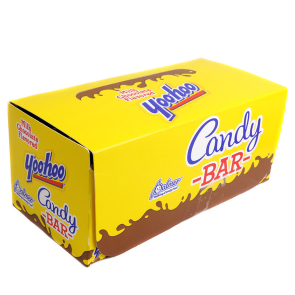 YooHoo Chocolate Bars, 12 count, 4.5 oz each, rich creamy chocolate, vibrant yellow packaging, Palmer, USA made.