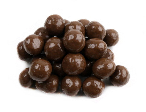 Brown, individual Milk Chocolate Brownie Bites, soft chewy centers, creamy milk chocolate coating. Made in USA.