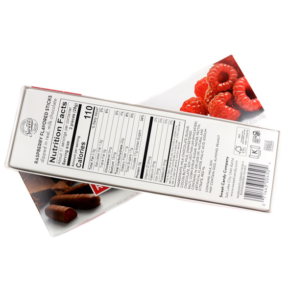 image of sweets milk chocolate raspberry sticks candy treat boxes gift sets